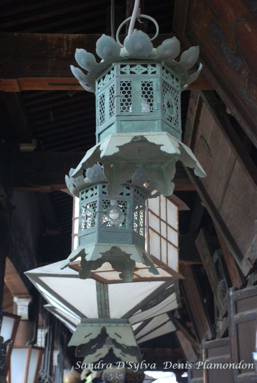 Bronze Lanterns in Nigatsu-Do in the Todai-Ji Complex in Nara