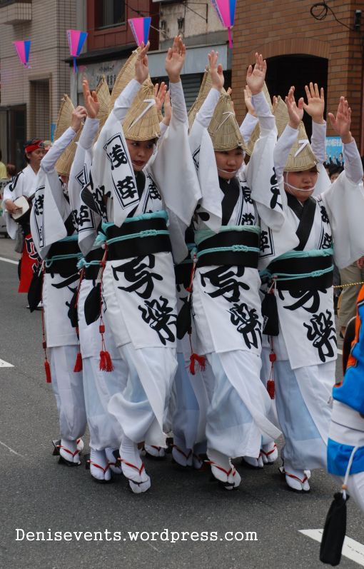 Iris Festival Horikiri Shobuen Dancers Group in Black & White Outfit
