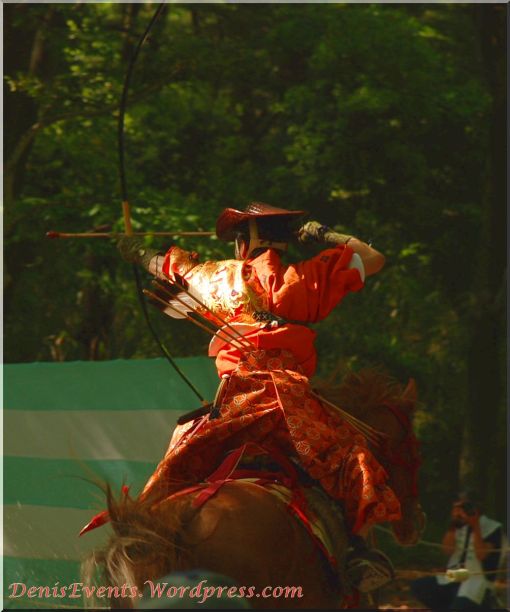 Yabusame Shimogamo Shrine Kyoto Archery Cavalier in action