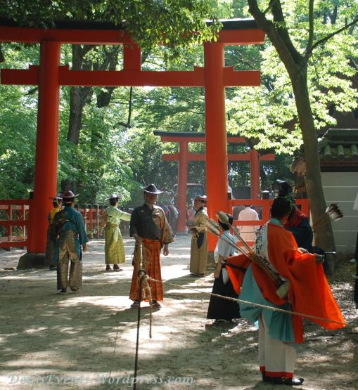 Yabusame Shimogamo Shrine Kyoto Archery under a Gate